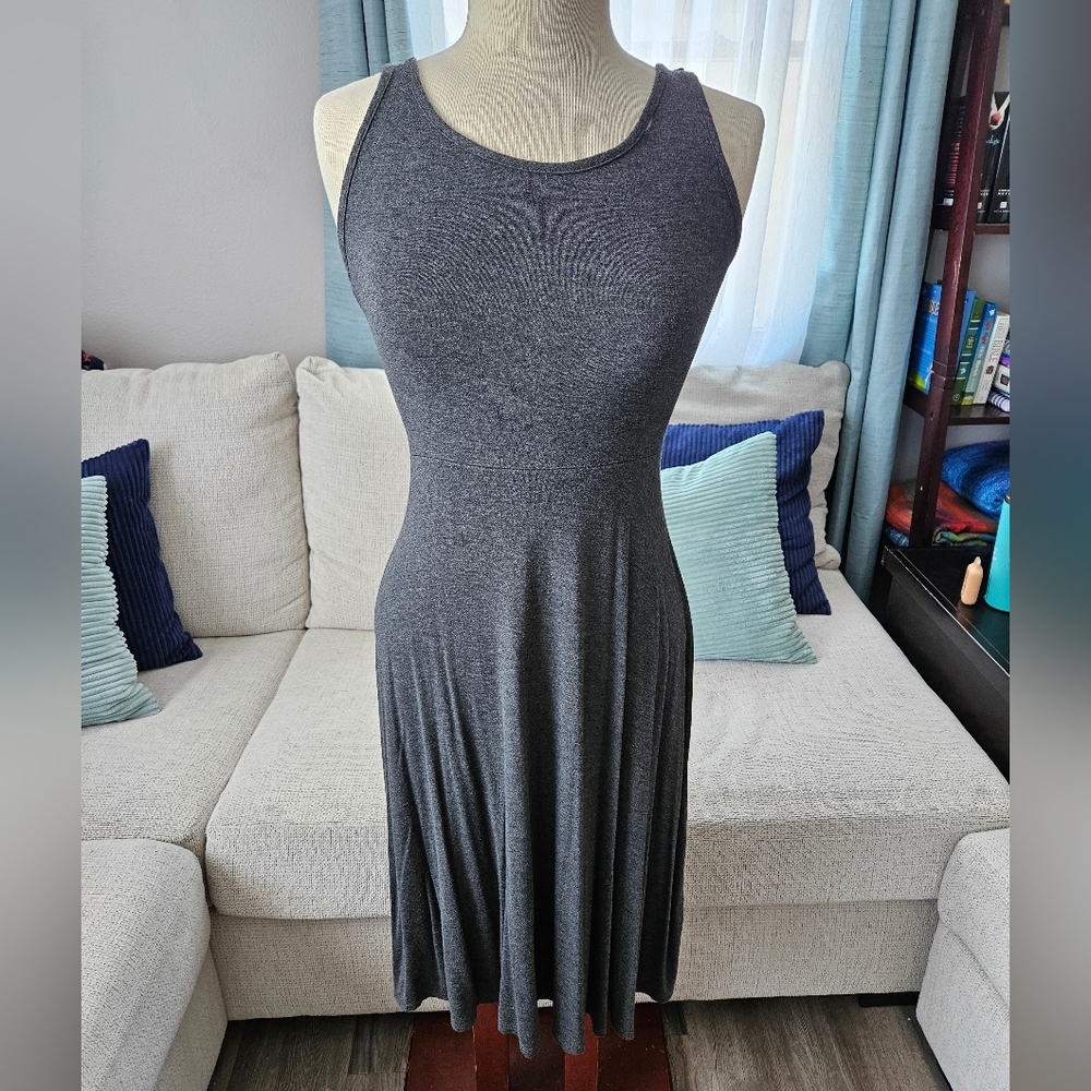 Gray Midi Dress